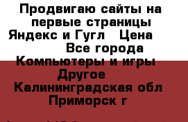 Продвигаю сайты на первые страницы Яндекс и Гугл › Цена ­ 8 000 - Все города Компьютеры и игры » Другое   . Калининградская обл.,Приморск г.